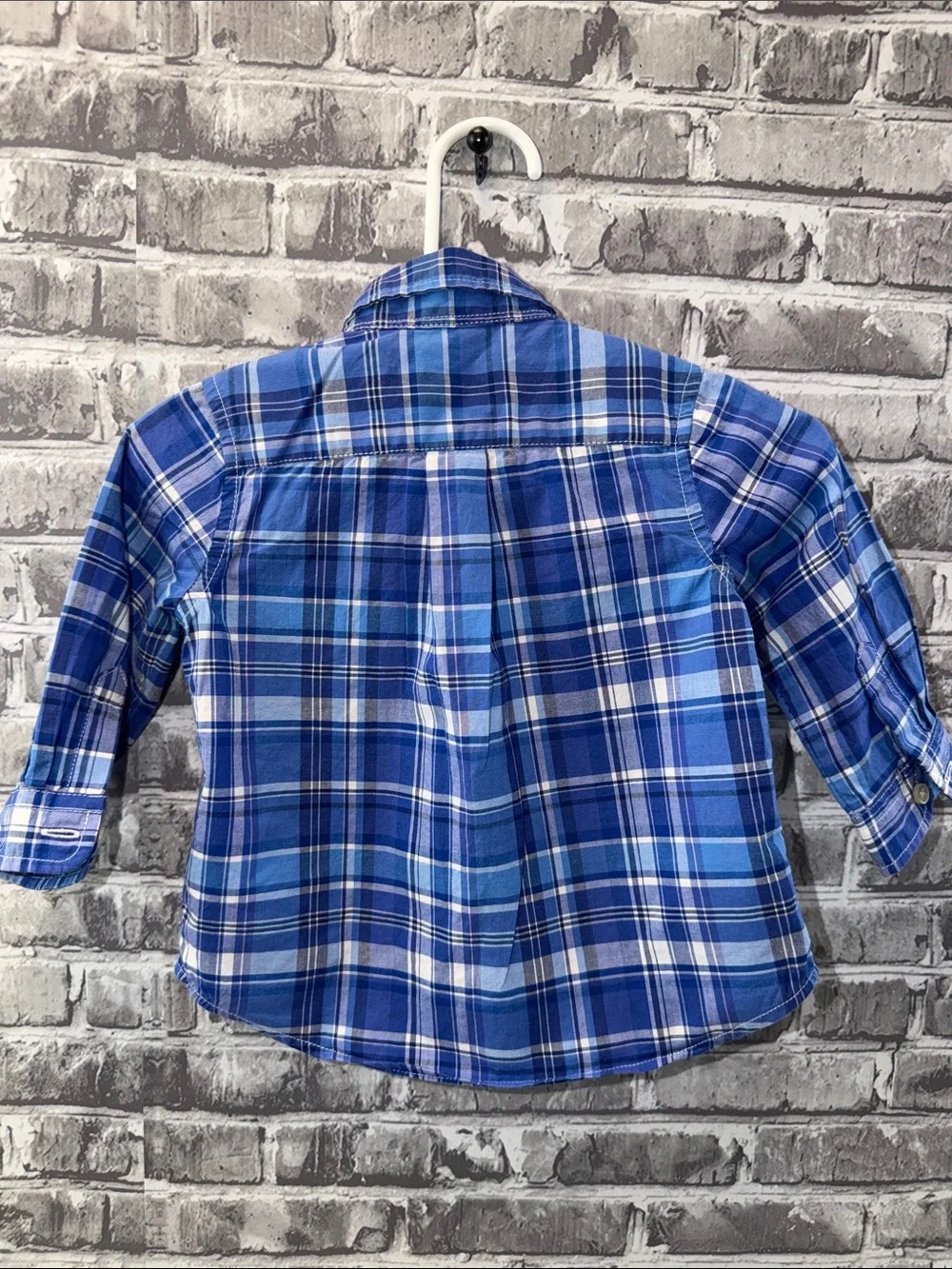 Ralph Lauren Blue Plaid Button-Down Shirt for Kids - Multi Blue
